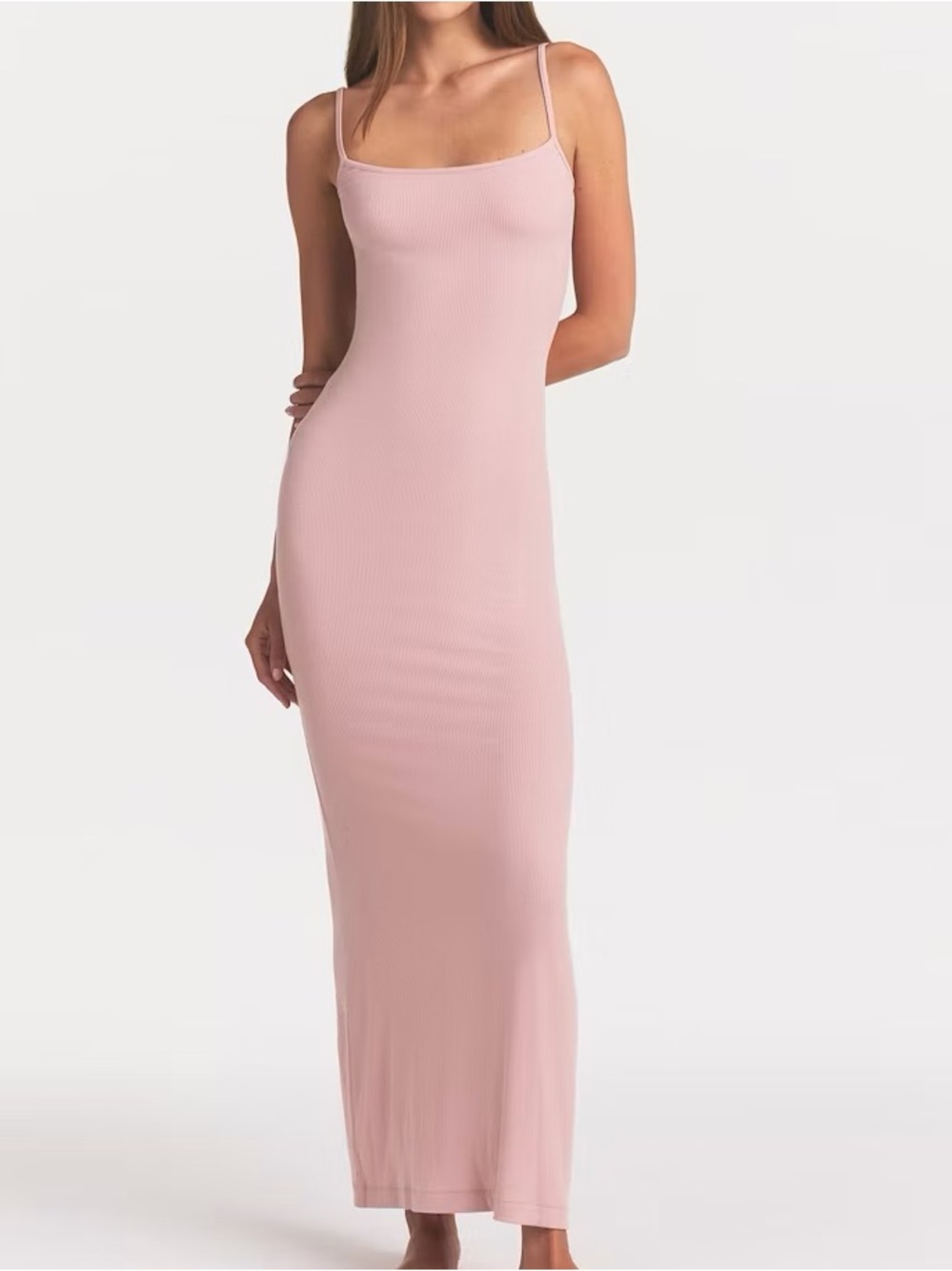 SKIMS Soft Lounge Long Slip Dress in Morganite